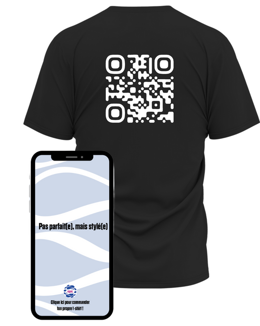 T-Shirt QR "Pas parfait(e), mais stylé(e)"