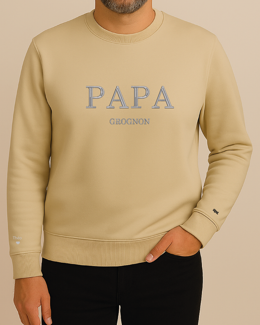 Sweatshirt col rond [Papa Grognon]